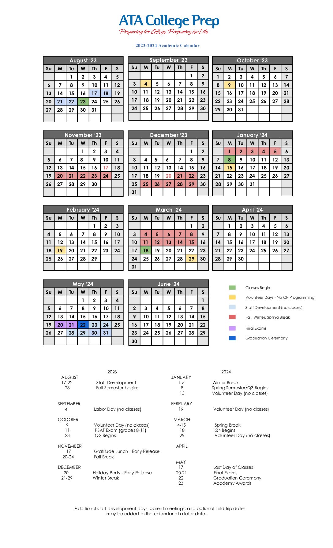 Calendar – AUSTIN TENNIS ACADEMY